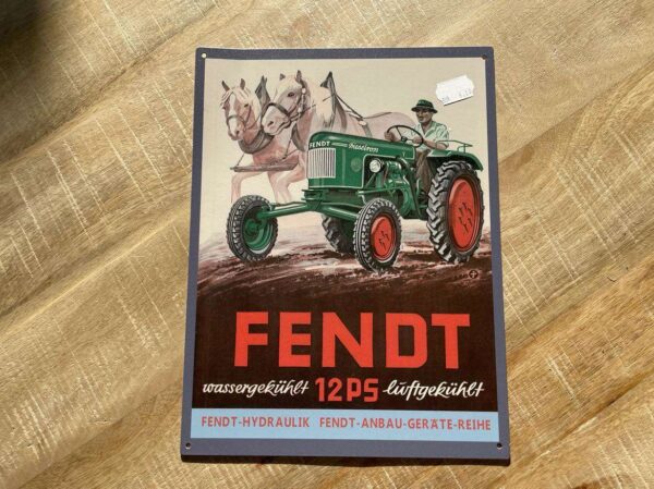 PLAQUE MÉTAL MM TRACTEUR FENDT ANNEXE MEUBLE & DECO