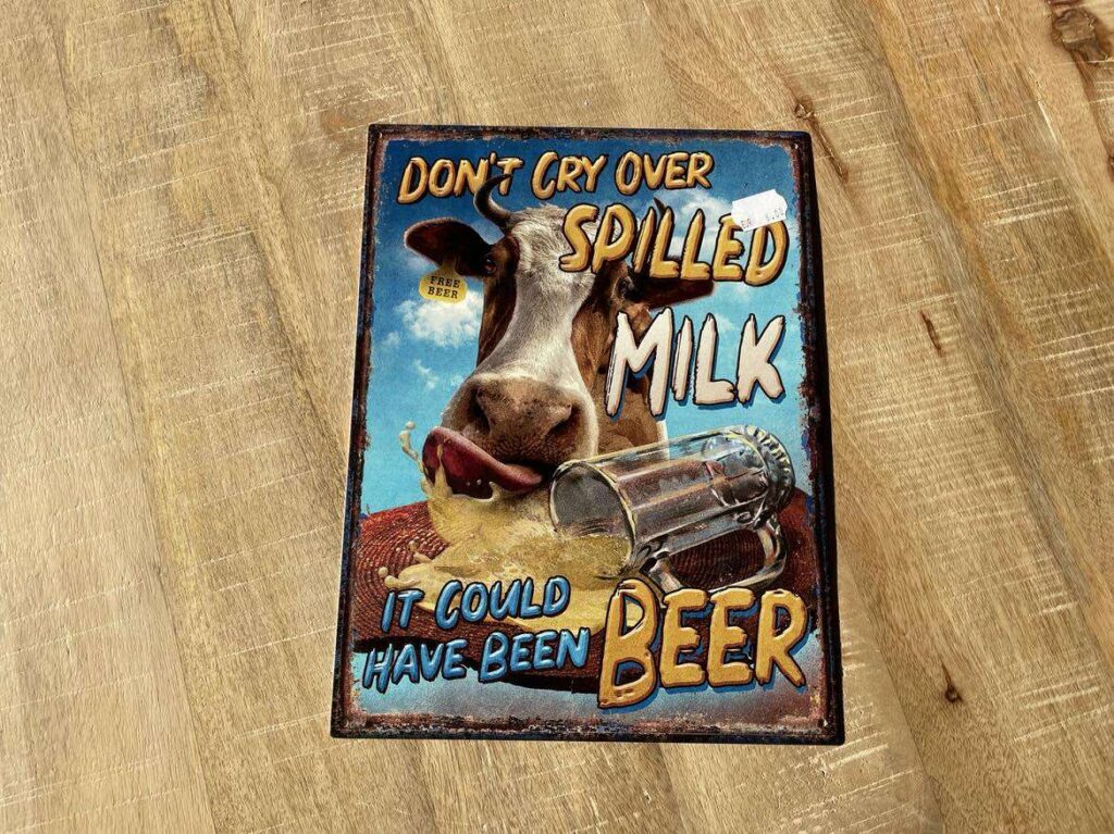 PLAQUE MÉTAL MM VACHE