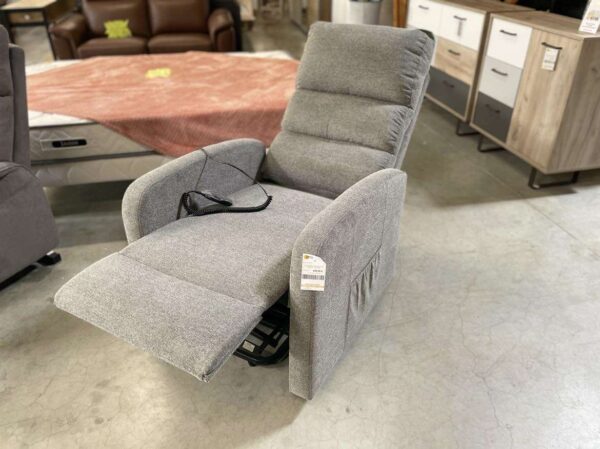 FAUTEUIL RELEVEUR ARTIC MONO MOTEUR – TISSU GRIS ANNEXE MEUBLE & DECO