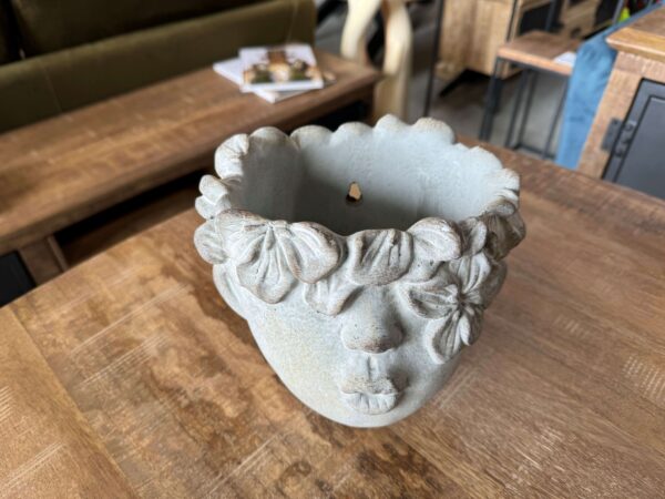 SUPPORT POT DE FLEURS CIMENT H.17CM – Image 2