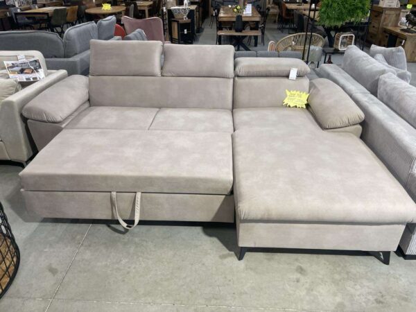 CANAPÉ COLIN ANGLE DROIT CONV. + COFFRE - BEIGE (LETTO 11) – Image 2