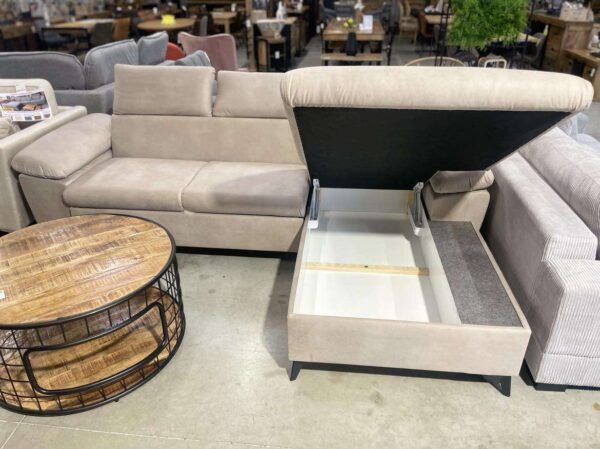 CANAPÉ COLIN ANGLE DROIT CONV. + COFFRE - BEIGE (LETTO 11) – Image 3