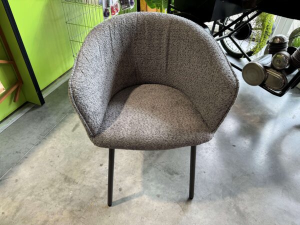 FAUTEUIL BOUCLETTE COLORIS GRIS – DESTOCKAGE ANNEXE MEUBLE & DECO