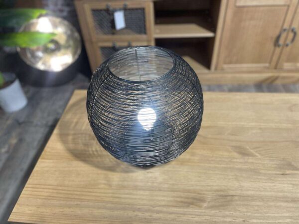 LAMPE À POSER L BOULE METAL NOIR DIAM.35CM – DESTOCKAGE ANNEXE MEUBLE & DECO