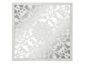 DÉCORATION MURALE MIROIR FLEURS 120X120CM – DESTOCKAGE ANNEXE MEUBLE & DECO