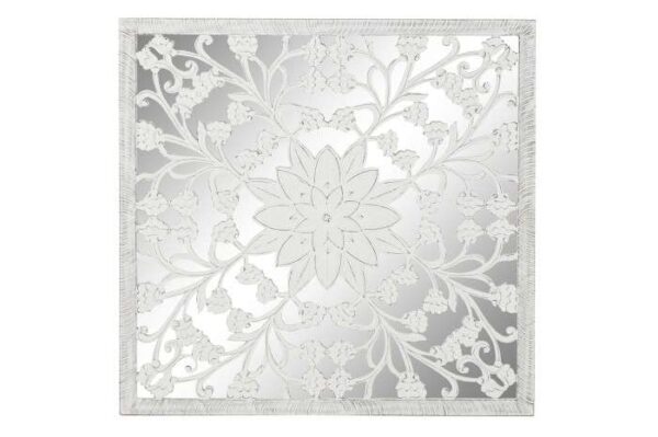 DÉCORATION MURALE MIROIR FLEURS 120X120CM – DESTOCKAGE ANNEXE MEUBLE & DECO