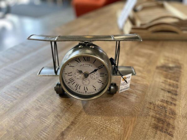 HORLOGE À POSER AVION MÉTAL - DIFFÉRENTS MODÈLES - DESTOCKAGE – Image 3