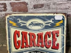 PLAQUE METAL PM GARAGE ANNEXE MEUBLE & DECO