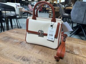 SAC A MAIN BICOLORE BEIGE-CAMEL GEORGES RECH ANNEXE MEUBLE & DECO