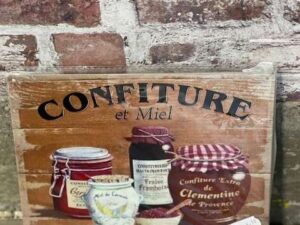 PLAQUE METAL PM CONFITURE ET MIEL ANNEXE MEUBLE & DECO