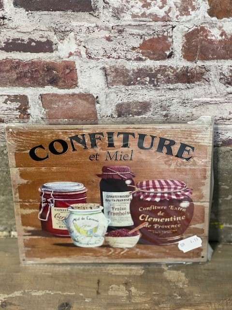 Plaque Metal Pm Confiture Et Miel Annexe Meuble And Deco 