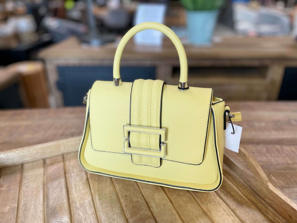 SAC A MAIN PM AVEC BANDOULIÈRE COLORIS JAUNE