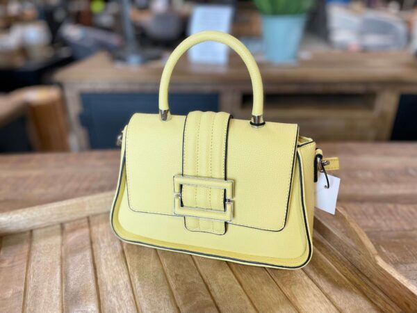 SAC A MAIN PM AVEC BANDOULIÈRE COLORIS JAUNE ANNEXE MEUBLE & DECO