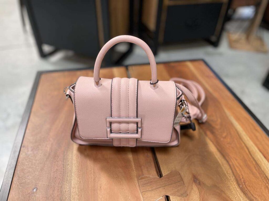 SAC A MAIN PM AVEC BANDOULIÈRE COLORIS ROSE