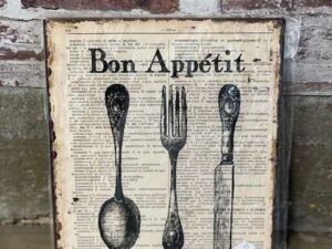 PLAQUE METAL PM BON APPETIT ANNEXE MEUBLE & DECO