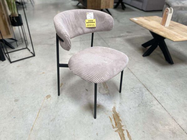 CHAISE OPÉRA VELOURS CÔTELÉ COLORIS GRIS ANNEXE MEUBLE & DECO