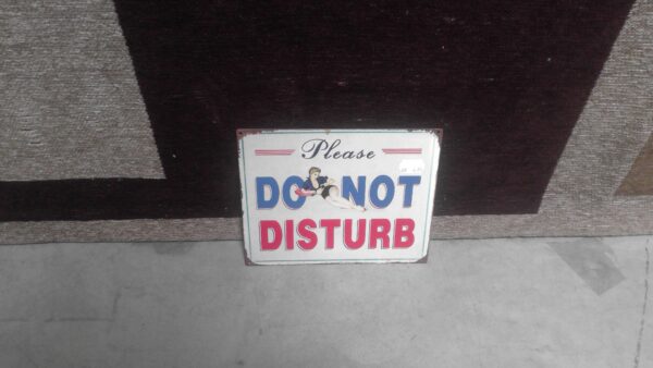 PLAQUE METAL PM PLEASE DO NOT DISTURB ANNEXE MEUBLE & DECO