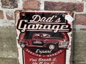 PLAQUE METAL PM DADS GARAGE ANNEXE MEUBLE & DECO