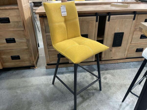 TABOURET DE BAR JAUNE HAUTEUR ASSISE 65CM ANNEXE MEUBLE & DECO