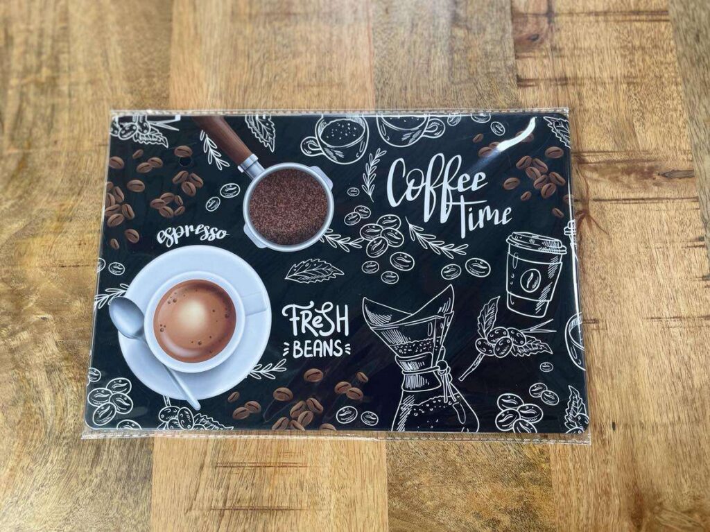 PLAQUE MÉTAL COFFEE TIME 20X30CM