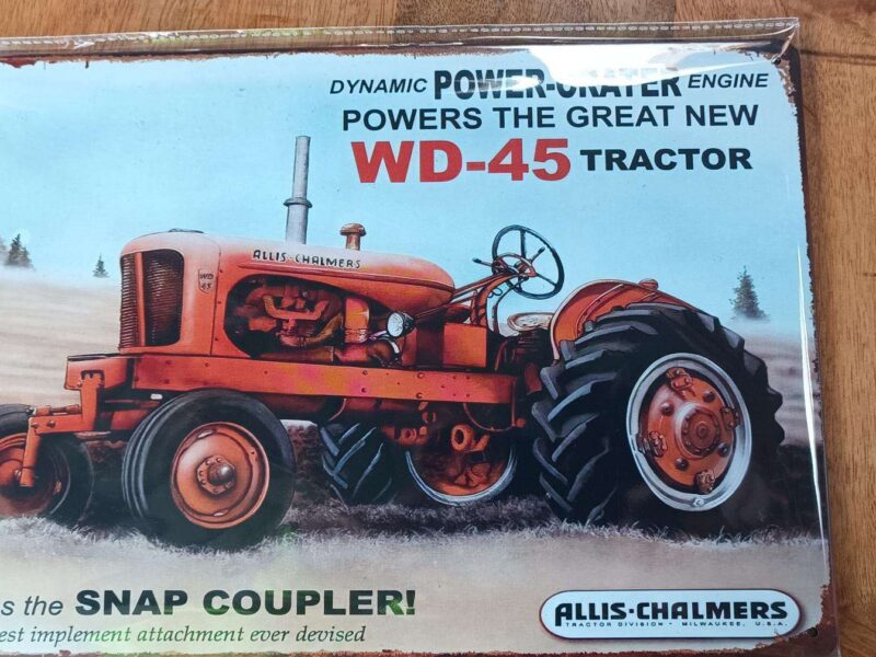PLAQUE MÉTAL 20X30CM TRACTEUR ALLIS CHALMERS