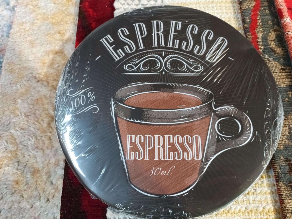 PLAQUE METAL DIAM.30CM - EXPRESSO