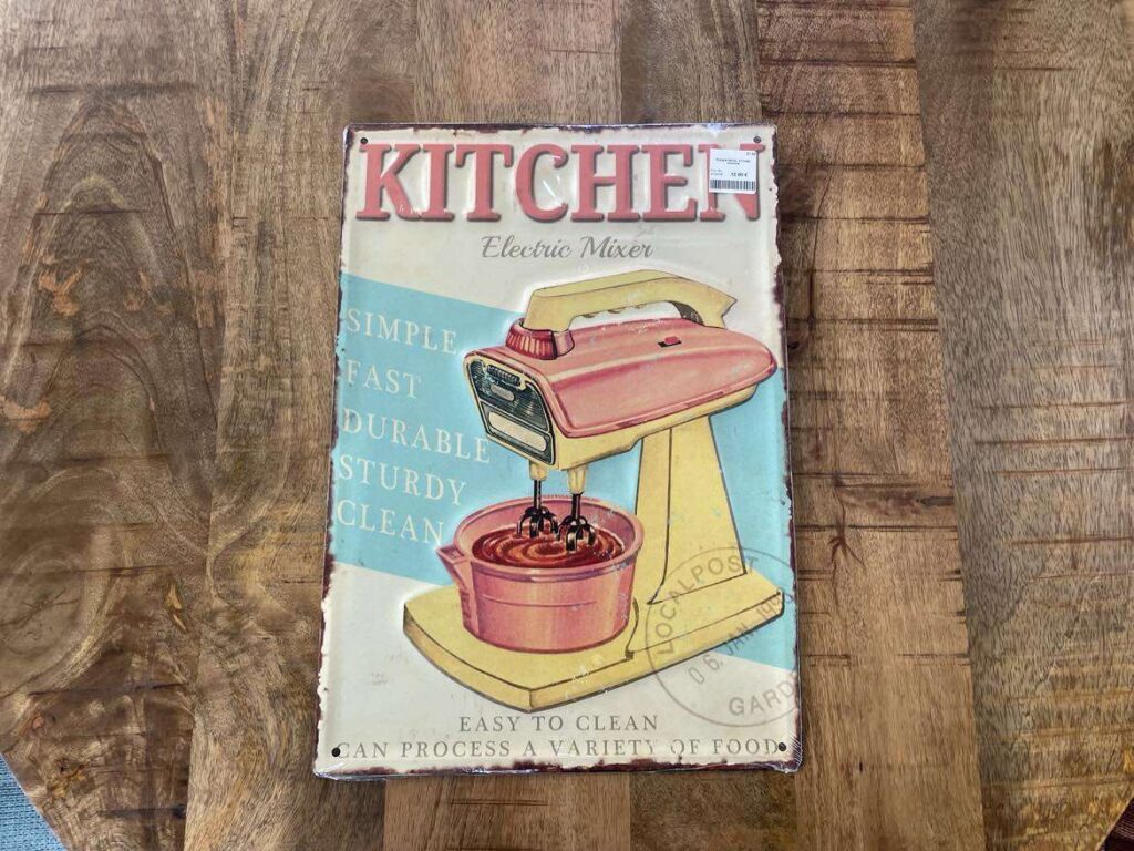 PLAQUE METAL KITCHEN 30X40CM