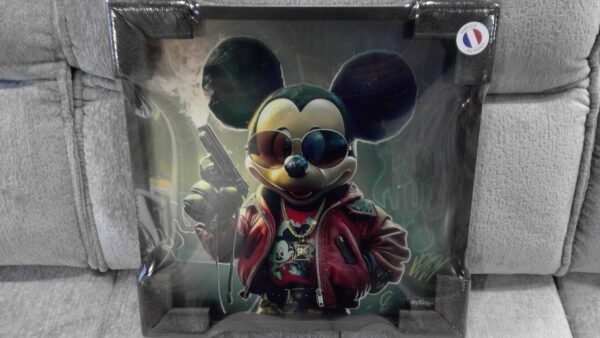 TABLEAU MICKEY CADRE NOIR 40X40CM