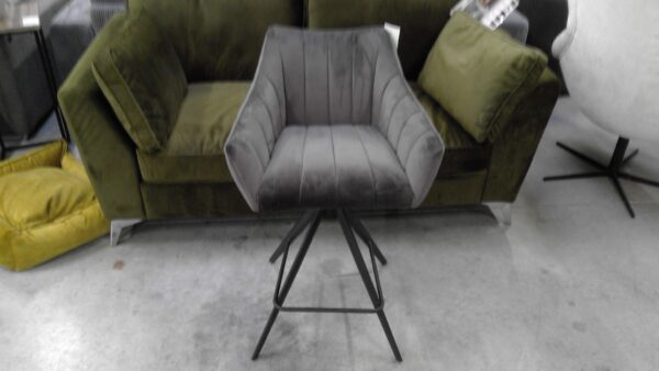 FAUTEUIL DE BAR PIVOTANT ANTHRACITE - VENTE PAR 2 UNIQUEMENT À 258€