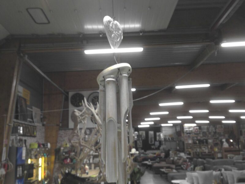 CARILLON COEUR OU HIBOU BLANC 60CM (ROB051)