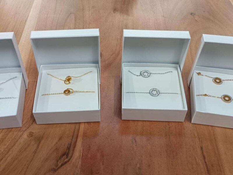 COFFRET COLLIER + BRACELET ACIER INOXYDABLE