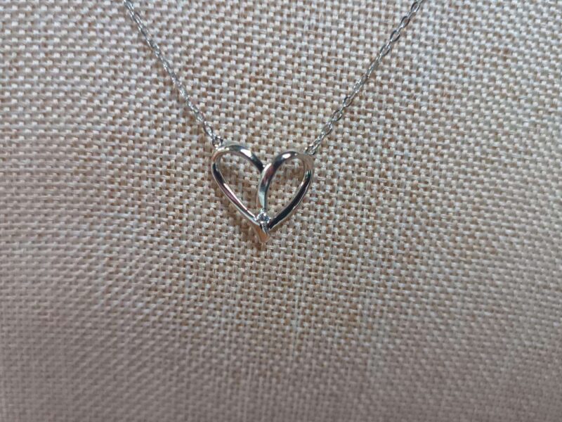 COLLIER EN ARGENT 925 - COEUR AJOURÉ
