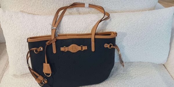 SAC A MAIN CABAS YOUNES LULU CASTAGNETTE BICOLORE