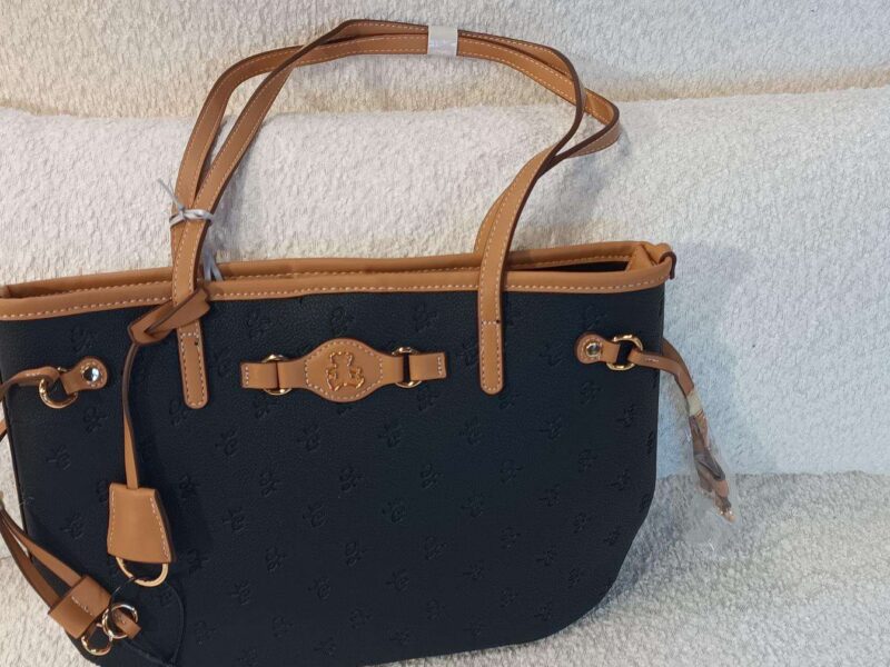 SAC A MAIN CABAS YOUNES LULU CASTAGNETTE BICOLORE