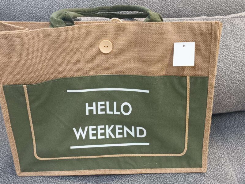SAC CABAS HELLO WEEKEND KAKI ET NATUREL