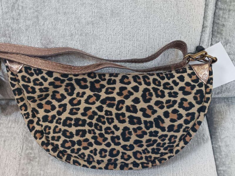 BANANE TISSU LÉOPARD DÉTAILS EN CUIR