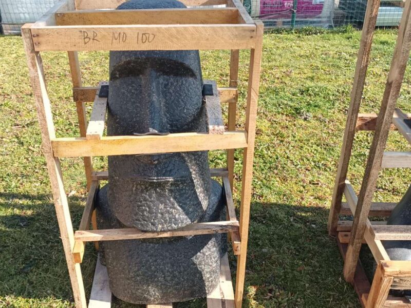 STATUE MOAI EN PIERRE RECONSTITUÉE H.100CM