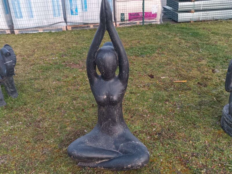 STATUE FEMME YOGA PIERRE RECONSTITUÉE H.126CM