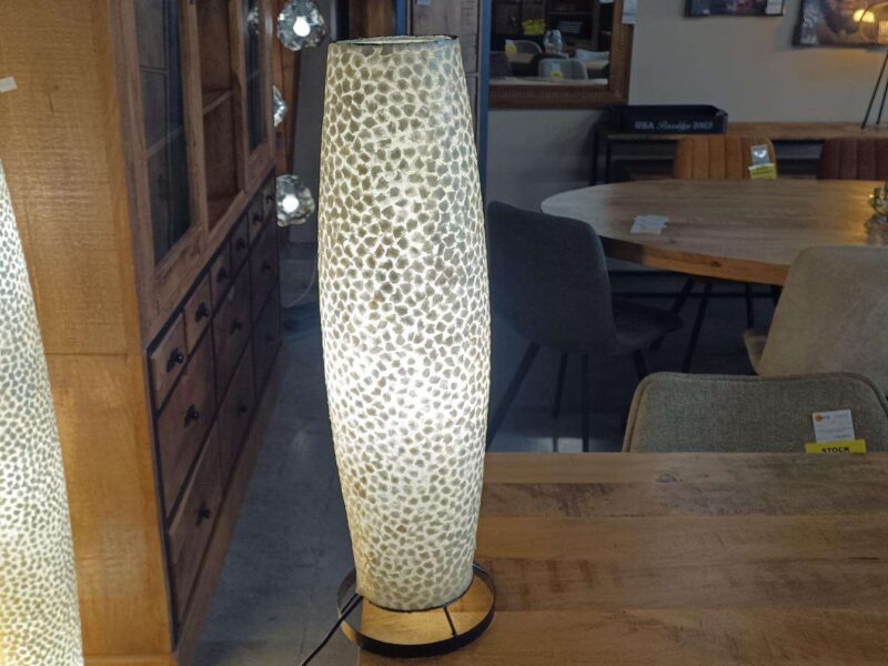 LAMPE TUBE MOSAIQUE DE NACRE H.70CM - MODELE EXPO
