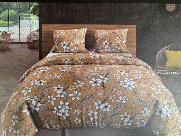 PARURE DE LIT (HOUSSE DE C. 220X240CM + 2 TAIES D'O.) CAMEL 100% COTON – Image 3