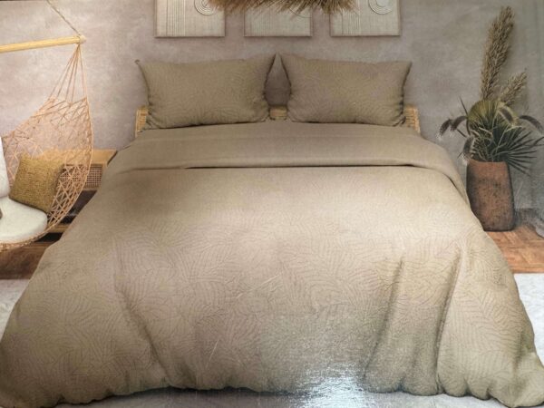 PARURE MAYA  (HOUSSE DE C. 220X240CM + 2 TAIES D'O.) COLORIS LIN – Image 3