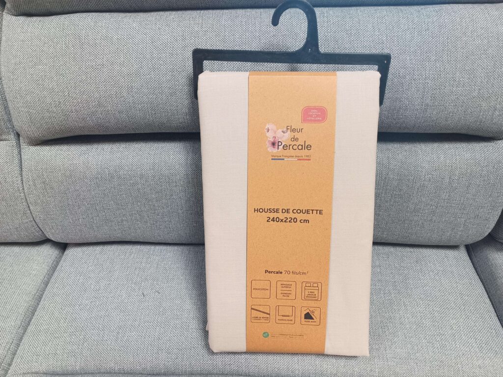 HOUSSE DE COUETTE 220X240CM PERCALE GAMME HÔTEL COLORIS LIN