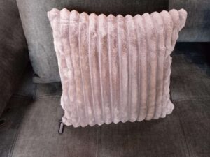 COUSSIN TOUT DOUX 45X45CM COLORIS GRIS CLAIR