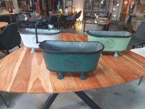 JARDINIÈRE FORME BAIGNOIRE EN MÉTAL DIFFÉRENTS COLORIS