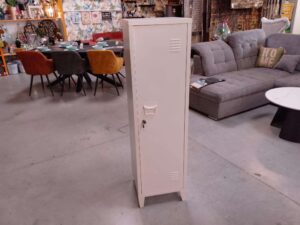 VESTIAIRE 1 PORTE MÉTAL COLORIS BLANC