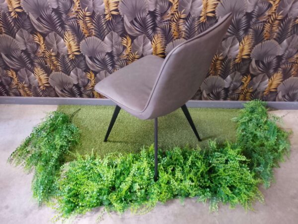 CHAISE DINA SIMILI CUIR COLORIS GRIS - PIEDS MÉTAL NOIR – Image 3