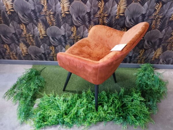 CHAISE/FAUTEUIL LEA BIMATIERE COLORIS TERRACOTTA - PIED MÉTAL PIVOTANT – Image 3