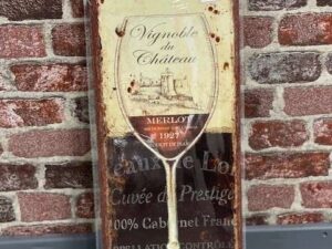 PLAQUE METAL 50X20CM VIGNOBLE DU CHATEAU ANNEXE MEUBLE & DECO