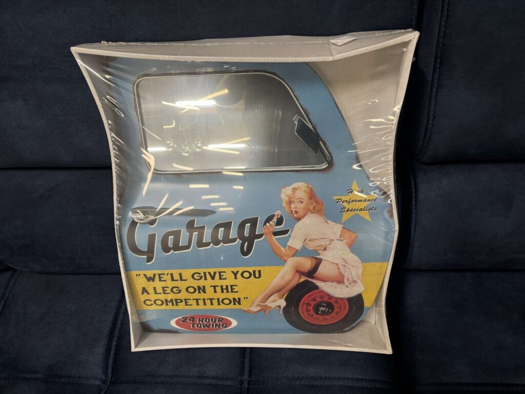 PORTE DE VOITURE DÉCO MIROIR GARAGE PIN UP 41.5X46.5CM