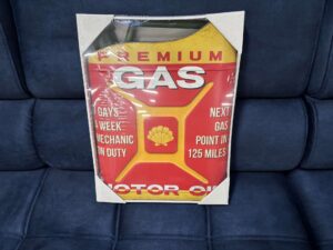 PLAQUE MÉTAL BIDON MOTOR OIL 34X45CM